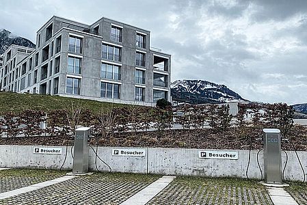 Öffentliche Ladestation der Wohnüberbauung Mättivor 