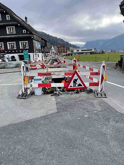 Einblick Bau Fernwärmenetz Euthal