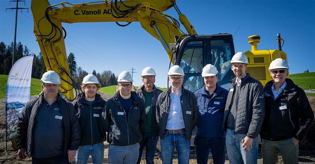 Spatenstich Fernwärmeleitung Haltikon Adligenswil 