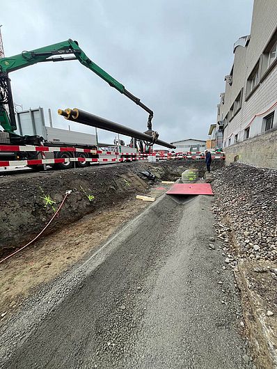 Fernwärmebau Steinel Areal Holzenergie Einsiedeln 