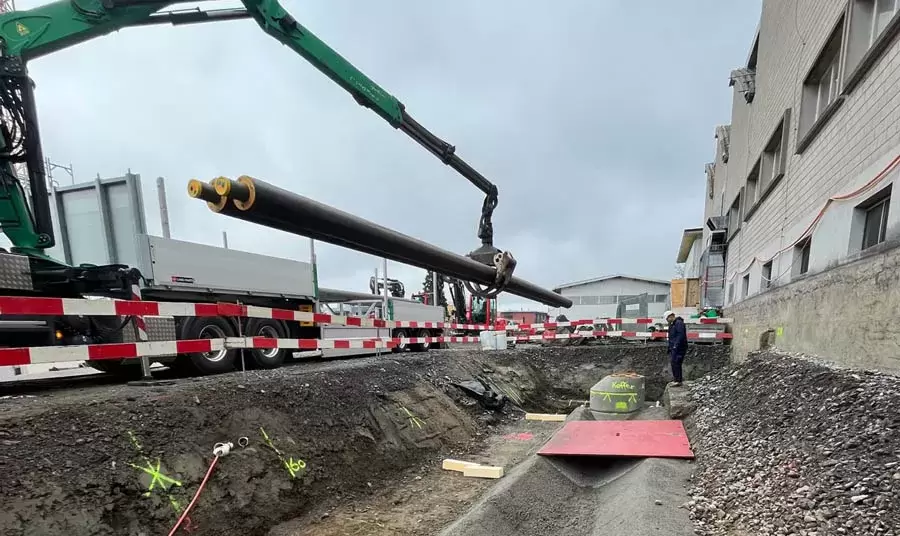 Fernwärmebau Steinel Areal Holzenergie Einsiedeln 