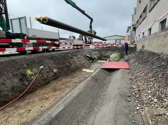 Fernwärmebau Steinel Areal Holzenergie Einsiedeln