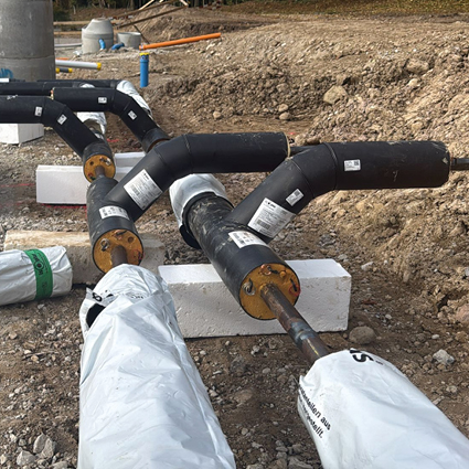 Neubau Fernwärmenetz Greppen